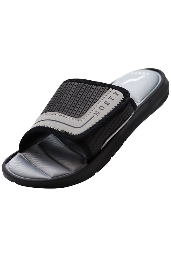 Norty Unisex Boys Girls Memory Foam Slide Shower Sandals Slip On Casual for Kids