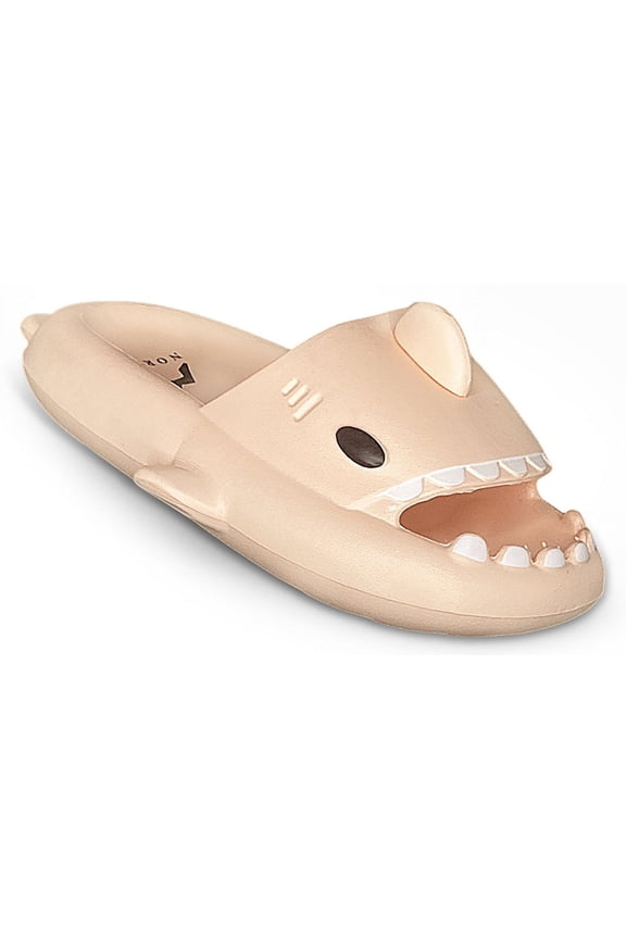 Norty Girl's Unisex Toddler - Big Kid Novelty Shark Slide Slipper Lightweight