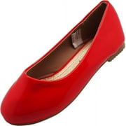 Norty Girls' Ballerina Ballet Slip-On Flat Shoe