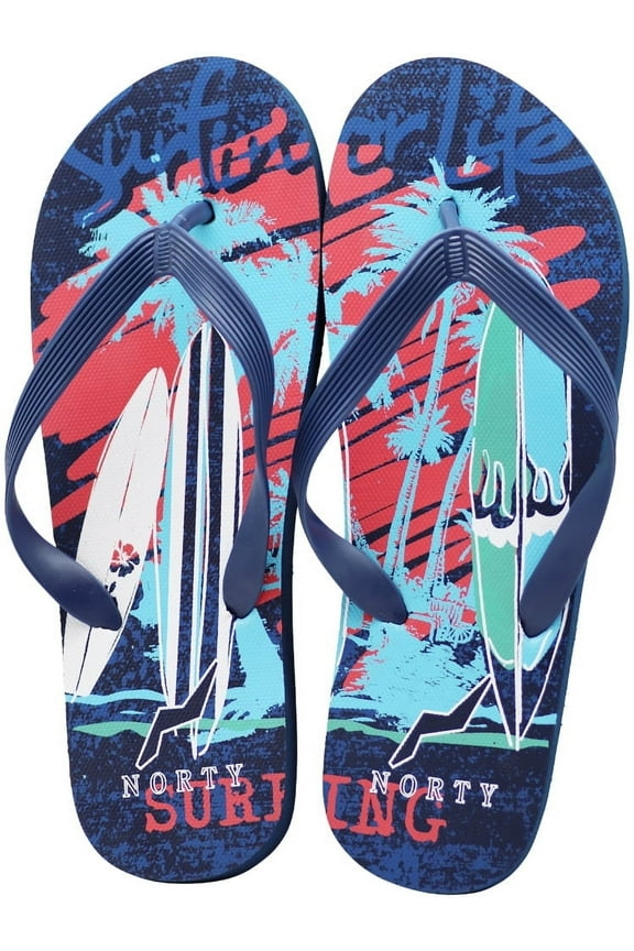 Norty Men's Casual Flip Flop Thong Sandal Shoe Beach Pool Everyday