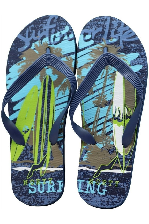 Norty Men's Casual Flip Flop Thong Sandal Shoe Beach Pool Everyday