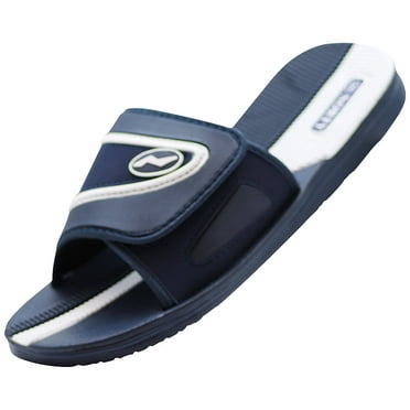 Norty Men's Comfort Casual Adjustable Strap Slide Slip On Sandals Shoes