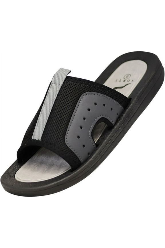 Norty Men's Comfort Casual Slide Shower Beach Pool Slip On Sandals Shoes