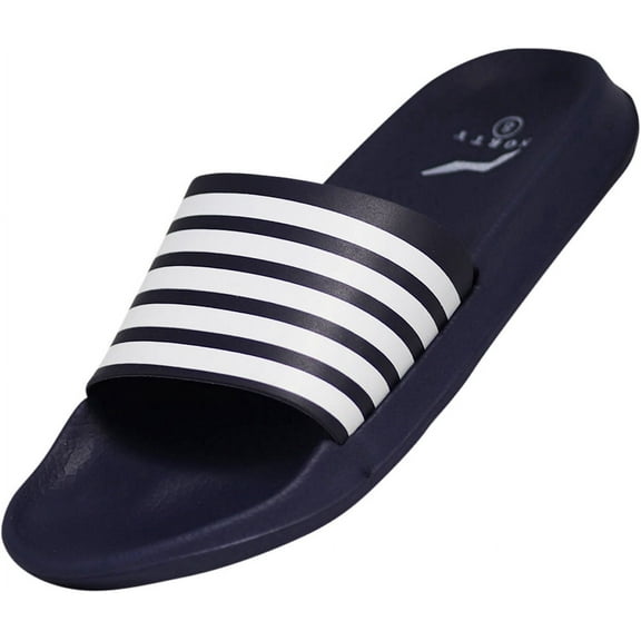 Norty Men's Comfort Casual Slide Shower Beach Pool Slip On Sandals Shoes