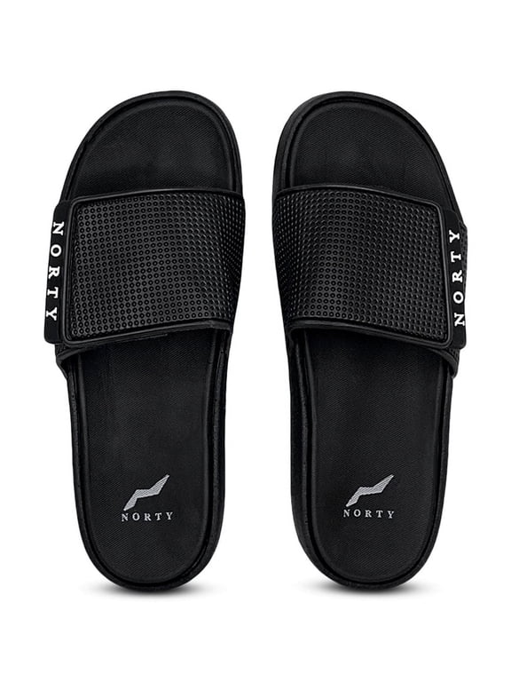 Norty Men's Comfort Casual Slide Shower Beach Pool Slip On Sandals Shoes