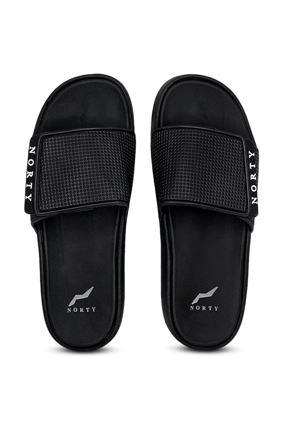 Norty Men's Comfort Casual Slide Shower Beach Pool Slip On Sandals Shoes