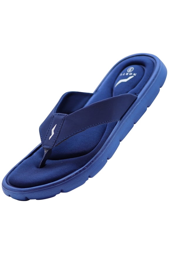 Norty Men's Comfortable and Casual Slip-On Memory Foam Flip Flop Thong Sandal