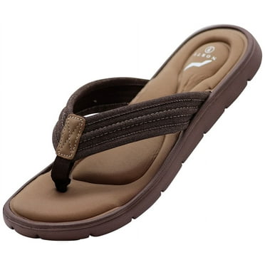 Norty Men's Comfortable and Casual Slip-On Memory Foam Flip Flop Thong Sandal