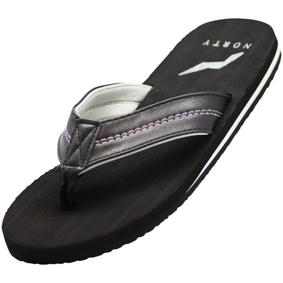 Norty Men's Soft EVA Flip Flop Thong Sandal Shoe 41500-9D(M)US (Black/Grey)