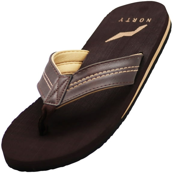 Norty Men's Soft EVA Flip Flop Thong Sandal Shoe 41501-12D(M)US (Chocolate Brown)
