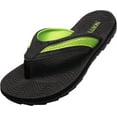 thumbnail image 1 of Norty Men's Summer Comfort Casual Thong Flat Flip Flops Sandals Slipper Shoes 40349-8D(M)US (Black-Lime), 1 of 7