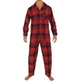 thumbnail image 1 of Norty Mens Cotton Blend Yarn Flannel Pajama Lounge Sleep Sets - 16 Prints Available 40003-Large (Red Plaid), 1 of 4