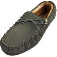 thumbnail image 1 of Norty Mens Genuine Leather Cowhide Suede Slippers - Moccasin Slip On Loafer 39863-11D(M)US Grey, 1 of 7