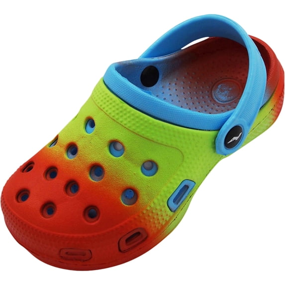 Norty Toddler Girls Tie Dye Clog Sandal with Backstrap