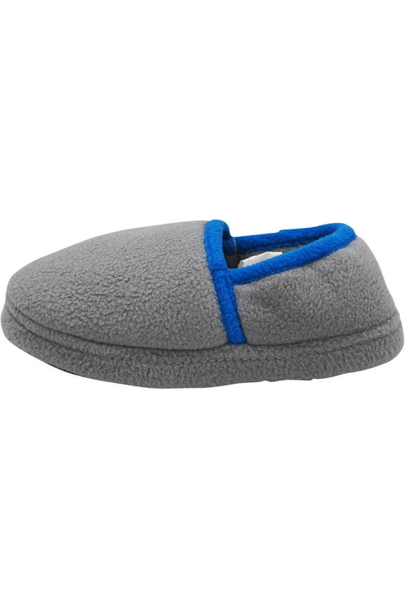 Norty Toddler Little and Big Boy's Kids Fleece Memory Foam Slip On Indoor Slippers Shoe