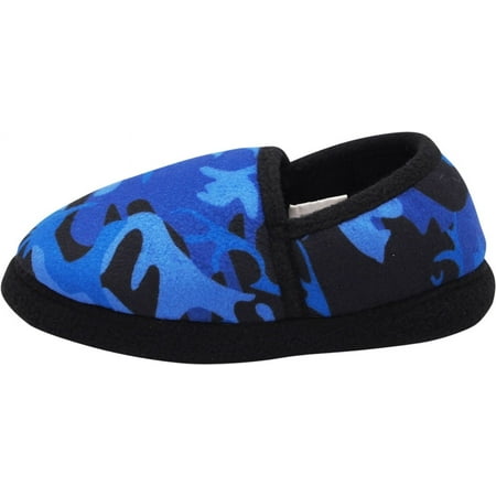 Norty Toddler Little and Big Boy's Kids Fleece Memory Foam Slip On Indoor Slippers Shoe