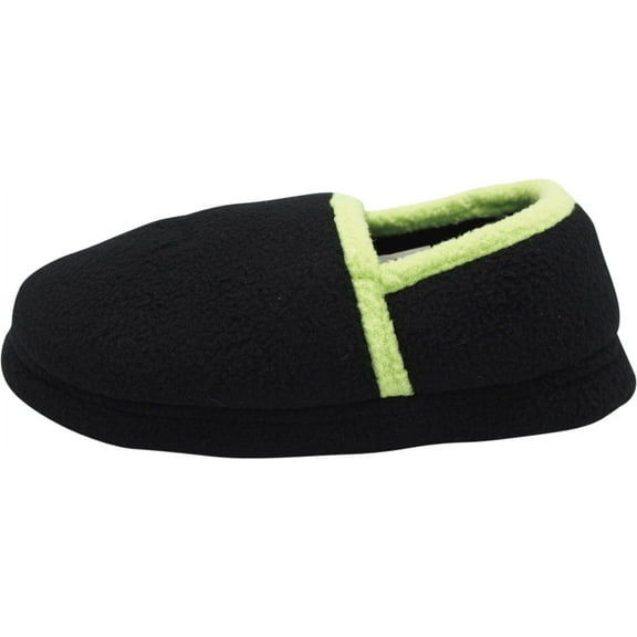 Norty Toddler Little and Big Boy's Kids Fleece Memory Foam Slip On Indoor Slippers Shoe