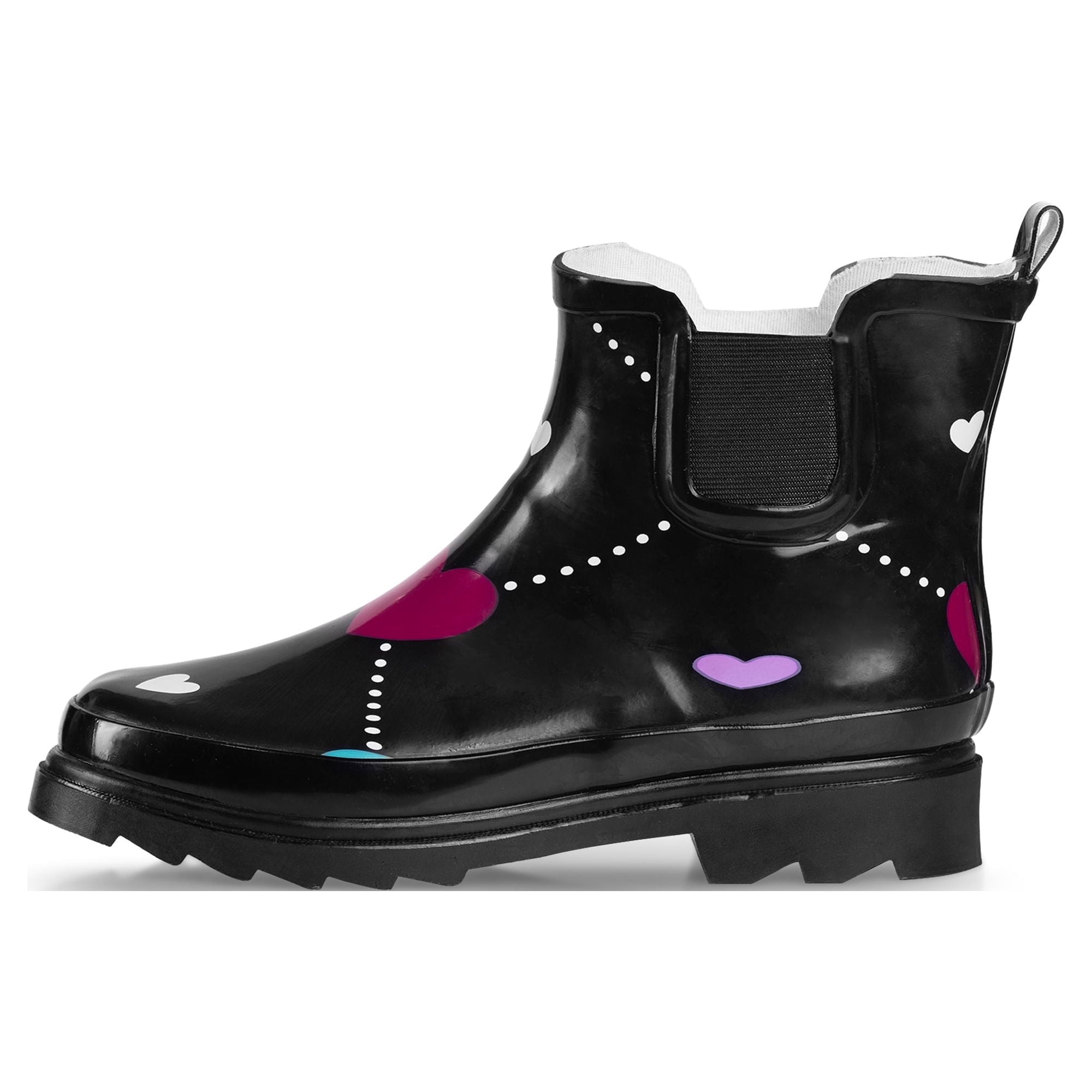 Norty Women’s Ankle High Rain Boots – Waterproof 6 inch Rubber Winter Spring and Garden Boots - runs a 1/2 size large