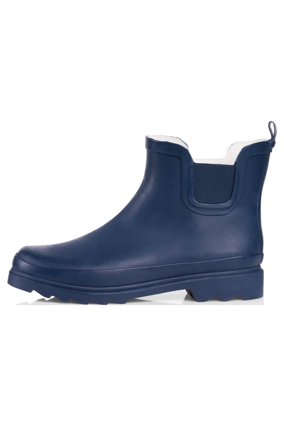 Norty Women’s Ankle High Rain Boots – Waterproof 6 inch Rubber Winter Spring and Garden Boots - runs a 1/2 size large
