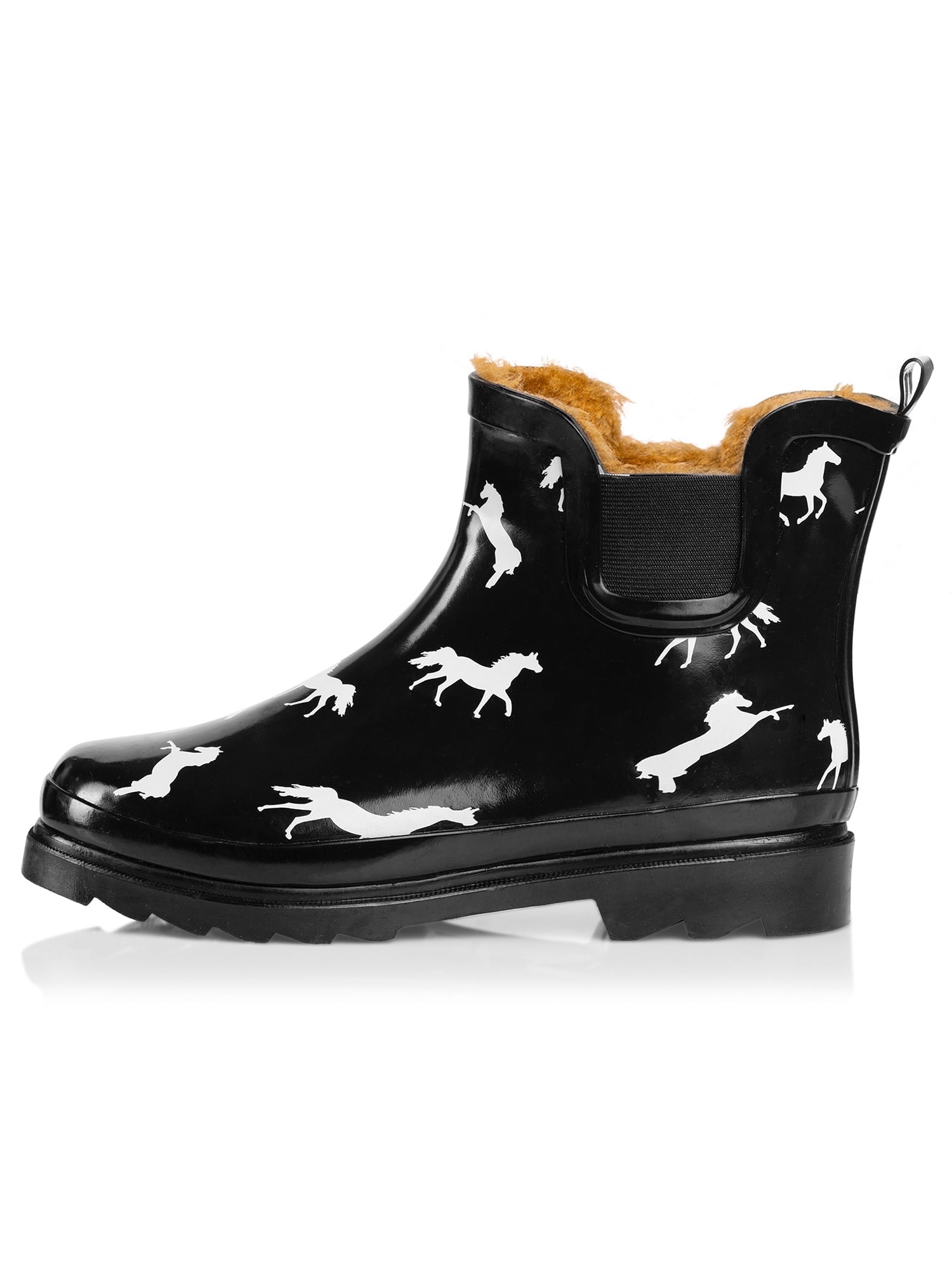 Norty Women’s Ankle High Rain Boots – Waterproof 6 inch Rubber Winter Spring and Garden Boots - runs a 1/2 size large