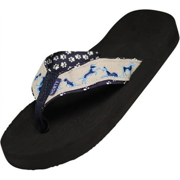 Norty Women's Flip-Flop Sandal, Low Heel Platform Sandal