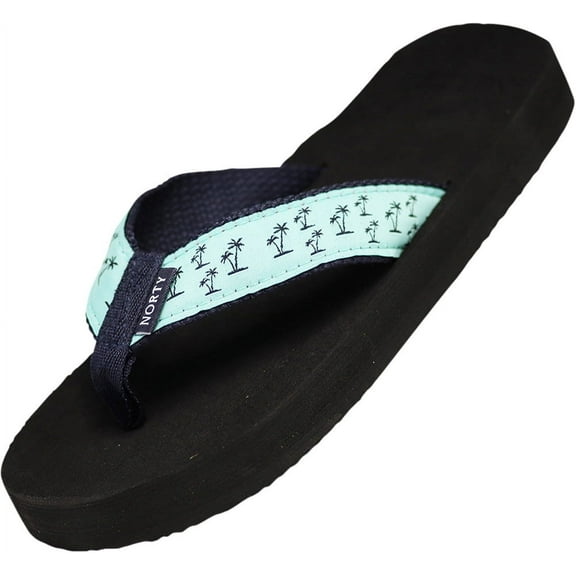 Norty Women's Flip-Flop Sandal, Low Heel Platform Sandal