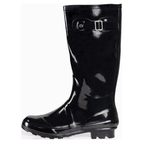 Norty Women’s Hurricane Rain Boots – Waterproof High-Calf Length 13 inch Rubber Winter Spring and Garden Boots - Runs 1/2 size large