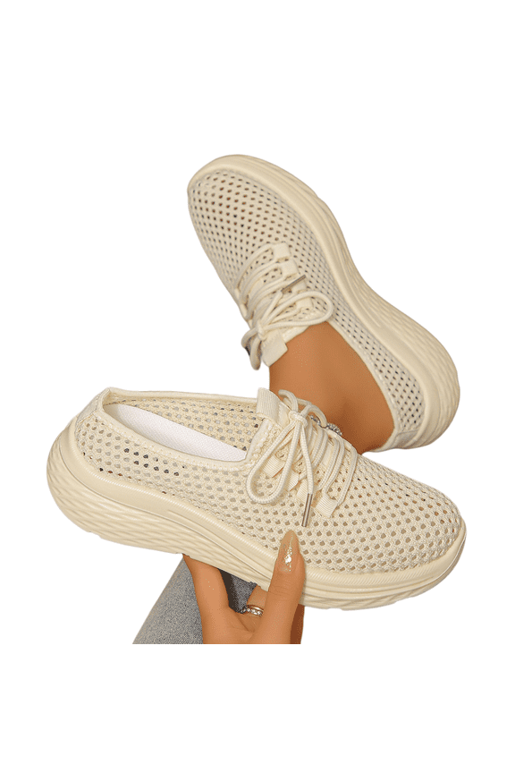 Backless Sneakers for Women Mesh Mule Tennis Shoes for Women 2026 Slide on Tennis Shoes Lightweight Breathable No Back Summer Slip on Walking Shoes
