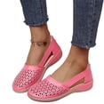 thumbnail image 1 of Norvail Closed Toe Sandals for Women Hollow Casual Flats Orthotic Wedge Dressy Comfortable Shoes Beach Outdoor Walking Slippers Orthopedic Out Summer Carved Vintage Slip on Round Hollowed, 1 of 8
