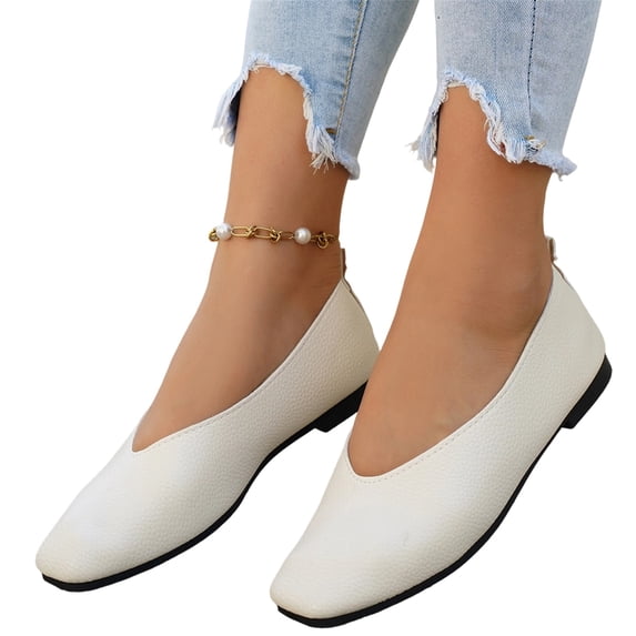 Norvail Flat Shoes for Women Slip On Comfortable Breathable Walking Ballerina Cute Ballet Flats Pumps Low Wedge Dolly Shoes One Step Easy Wear