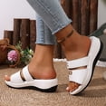 thumbnail image 1 of Norvail Orthopedic Sandals for Women, Wide Width Flat Sandals, Comfortable Slip On Orthopedic Low Wedge Flat Sandals for Summer, Walking Sandals for Women With Arch Support, 1 of 5