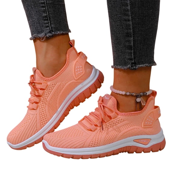 Norvail Running Shoes, Non Slip Breathable Lightweight Fashion Sneakers, Slip Resistant Athletic Sports Walking Gym Work Shoes for Women
