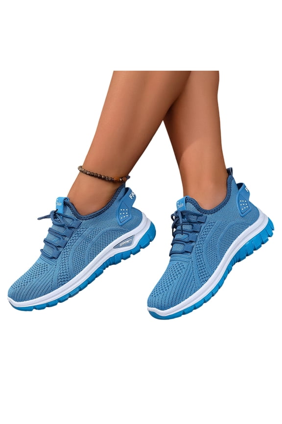 Running Shoes, Non Slip Breathable Lightweight Fashion Sneakers, Slip Resistant Athletic Sports Walking Gym Work Shoes for Women