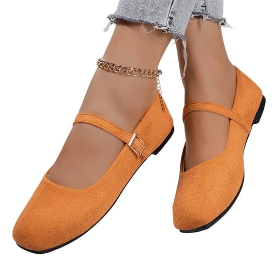 Norvail Womens Ballet Flats Slip On Square Toe Formal Wedding Flats Shoes Low Arch Fashion Casual Comfortable Soft Sole Loafers Plus Size Wide