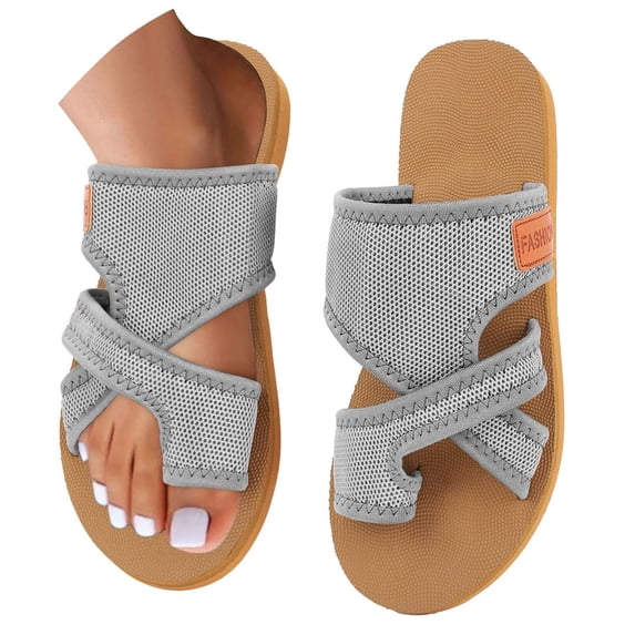 Norvail Womens Extra Wide Mesh Hollow Orthopedic Slide Sandals, Wide Foot Sandals for Women Dressy, Breathable Comfortable Beach Walking Shoes for Summer Vacation
