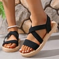 thumbnail image 1 of Norvail Womens Flat Sandals, Comfort Slip-on Elastic Ankle Strap Slingback Lightweight Casual Walking Sandals Summer Going Out Shoes, 1 of 6