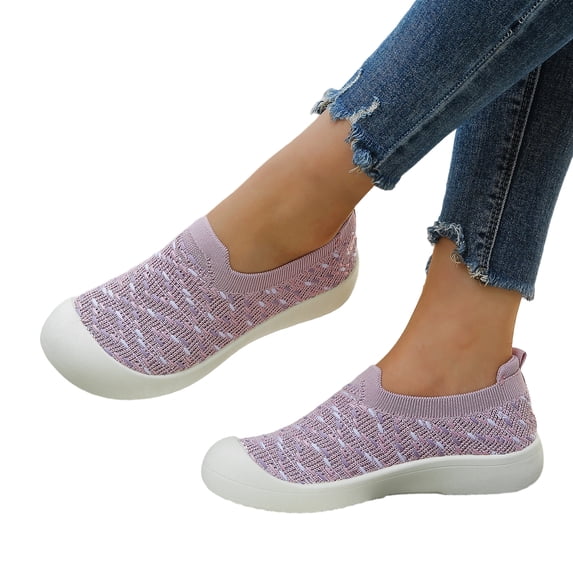 Norvail Womens Orthopedic Slip On Sneakers Breathable Lightweight Casual Walking Shoes, Machine Washable Comfort Footwear for Daily Errands