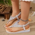 thumbnail image 1 of Norvail Womens Rhinestone Openwork Flip Flop Beach Sandals, Wide Foot Sandals for Women Dressy, Sparkly Thong Summer Slippers for Vacation Pool Daily Wear, 1 of 5
