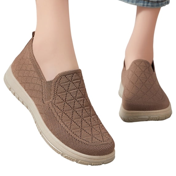 Norvail Womens Slip On Sneakers, Casual Everyday Shoes with Easy On & Off Design, Breathable Mesh, All-Day Comfort & Support
