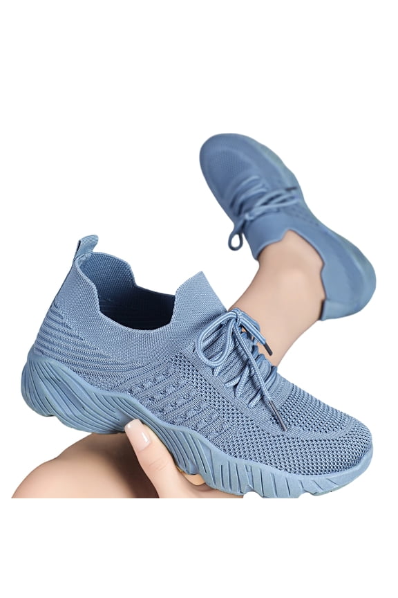 Womens Walking Shoes Breathable Non-Slip Work Shoes Lightweight Casual Jogging Sneakers Slip-on Footwear, Casual Sneakers with Quick Dry Upper Non-Slip