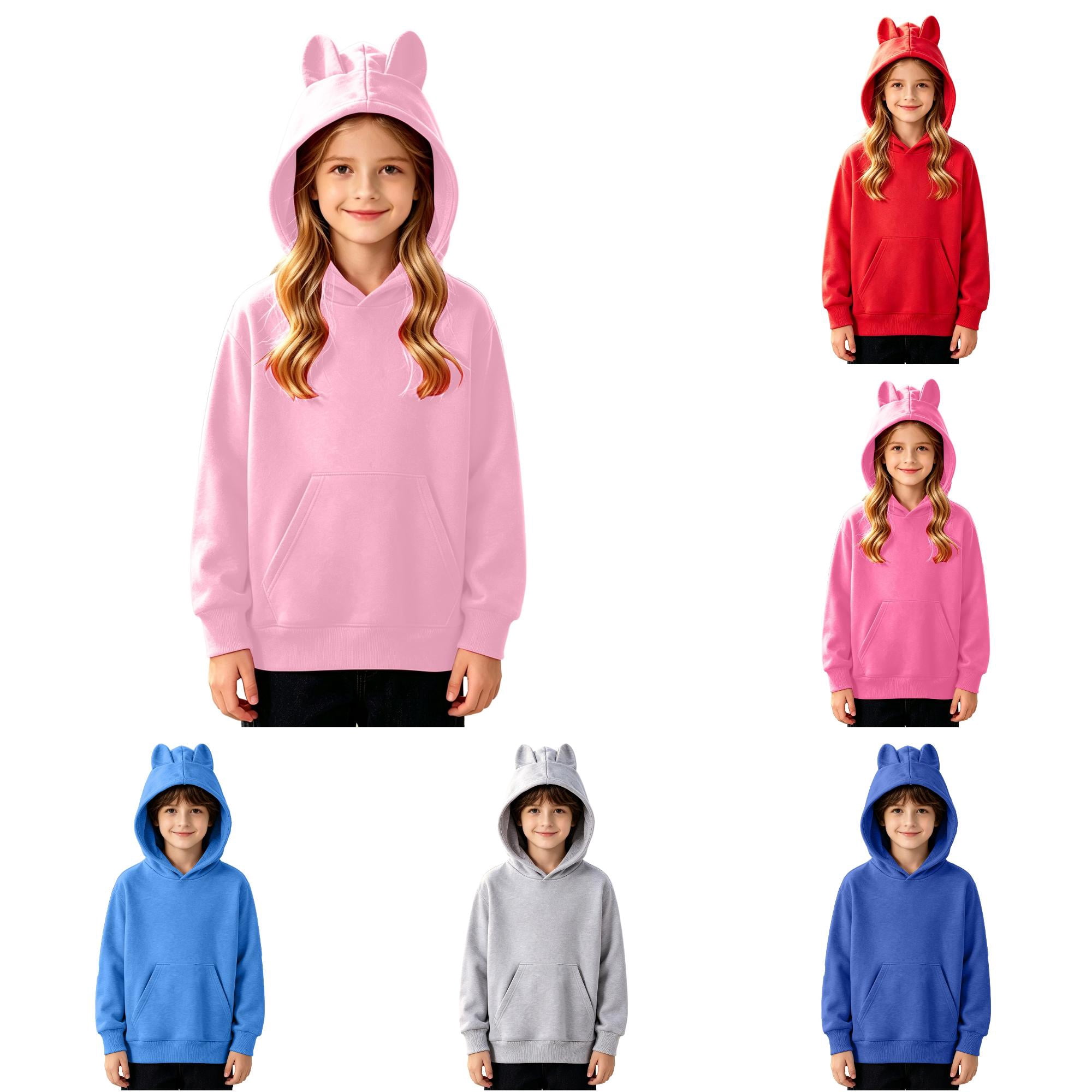 Norvella Boys Animal Ears Hoodies Long Sleeve Hooded Sweatshirt ...