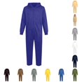 thumbnail image 1 of Norvella Boys Zip Up Jumpsuit Solid Hooded Long Sleeve Relaxed Fit One Piece Pajamas Halloween Costume Casual Outfit, 1 of 8