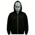 thumbnail image 1 of Norvella Mens Halloween Hoodie Mummy Face Mask Full Zip Long Sleeve Sweatshirt With Kangaroo Pocket Ribbed Cuffs Costume Jacket, 1 of 3