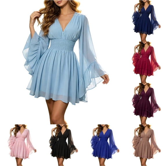 Norvella Womens Halloween Dresses Fairy Costume V Neck Long Sleeve Midi Gowns Fit And Flare Party Trick Or Treat Dress Up Outfits
