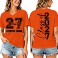 V In Numerals Norvella Womens Senior Mom Tee 2027 Number Graphic Front And Back Print ...