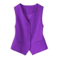thumbnail image 1 of Norvella Womens Tailored Vest Tops V Neck Sleeveless Button Down Slim Fit Business Casual Dressy Office Suit Waistcoats, 1 of 3