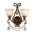 thumbnail image 1 of 7502-BU-GT-MWP Crystorama Lighting Norwalk - Two Light Wall Sconce-Bronze Umber Finish-Hand Cut Crystal Type-Golden Teak Crystal Color, 1 of 3