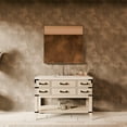 thumbnail image 1 of Norwalk 48 in W White Oak Single Vanity, White Quartz Top, Faucet Set, and 46 in Mirror, 1 of 8