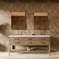 thumbnail image 1 of Norwalk 72 in W Grey Oak Double Vanity, Cultured Marble Top, Faucet Set, and 34 in Mirrors, 1 of 9