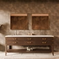 thumbnail image 1 of Norwalk 84 in W Brown Oak Double Vanity, Cultured Marble Top, Faucet Set, & 36 in Mirrors, 1 of 9